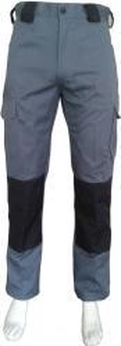 Werkbroek katoen/polyester grijs-zwart maat 48