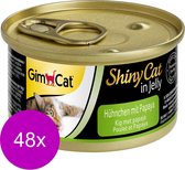 Gimcat Shinycat Adult 70 g - Kattenvoer - 48 x Kip&Papaja