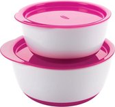 OXO tot Kleine & grote kom - Baby bordje - 2 kommetjes met deksel - Pink