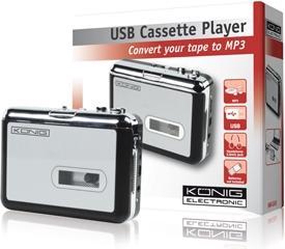 König - HAV-CA10 - Cassette/MP3 Converter - Zilver | bol.com