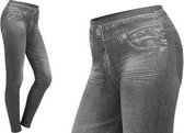 Slim jeans legging - grijs - maat S/M