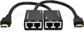 HDMI-extender door Cat5e / 6 LAN-kabel 30M / 1080P (zwart)