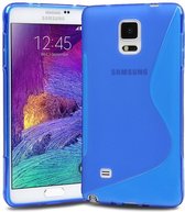 Comutter Silicone hoesjes Samsung Galaxy Note 4 blauw