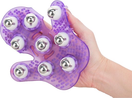 Foto: Powerbullet roller balls massage handschoen paars