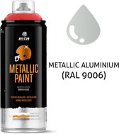 MTN metallic aluminium spuitverf - RAL 9006 - 400ml spuitbus voor diverse klus doeleinden, bruikbaar op hout, plastic en metaal