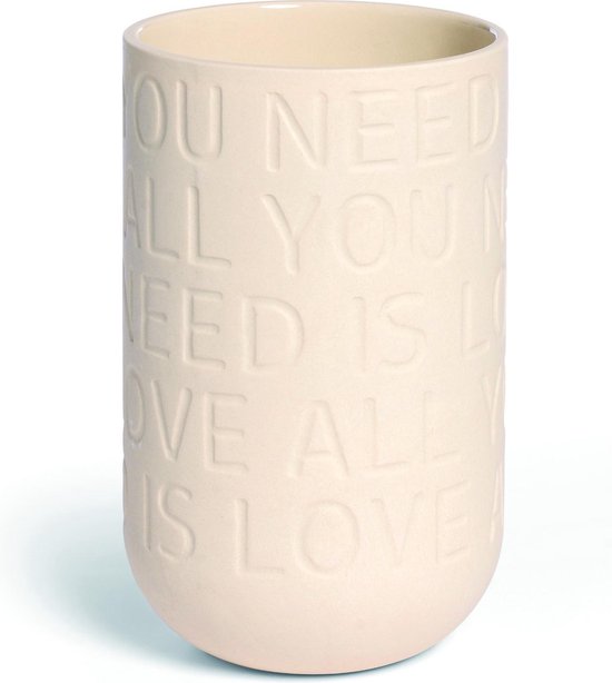 Vase Love Song blanc 17 cm