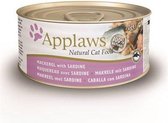 Applaws cat blik adult mackerel / sardine kattenvoer 70 gr