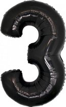 Folie MAXI Cijfer 3 Zwart 40"