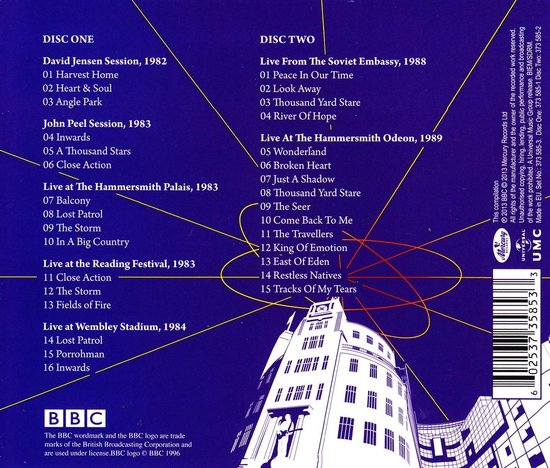 At The Bbc, Big Country | CD (album) | Muziek | bol