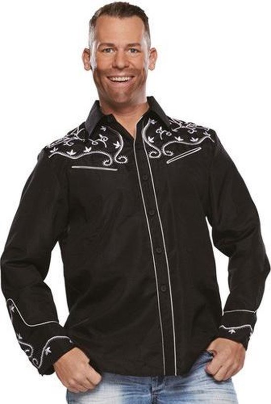Zwarte western blouse voor heren 52 (L) | bol.com