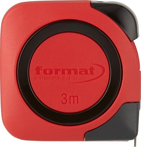 Ruban à mesurer Acier 3 mx13mm blanc FORMAT