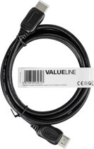 Valueline High Speed HDMI-kabel met ethernet HDMI-connector - HDMI-connector 2,00 m zwart