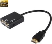 TrendParts - VGA (D-Sub) female naar HDMI 1.4 kabel - 25 cm - Zwart