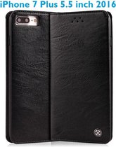 iPhone 7 Plus 5.5 inch hoesje / book case gentleman series met 2 pasjes zwart