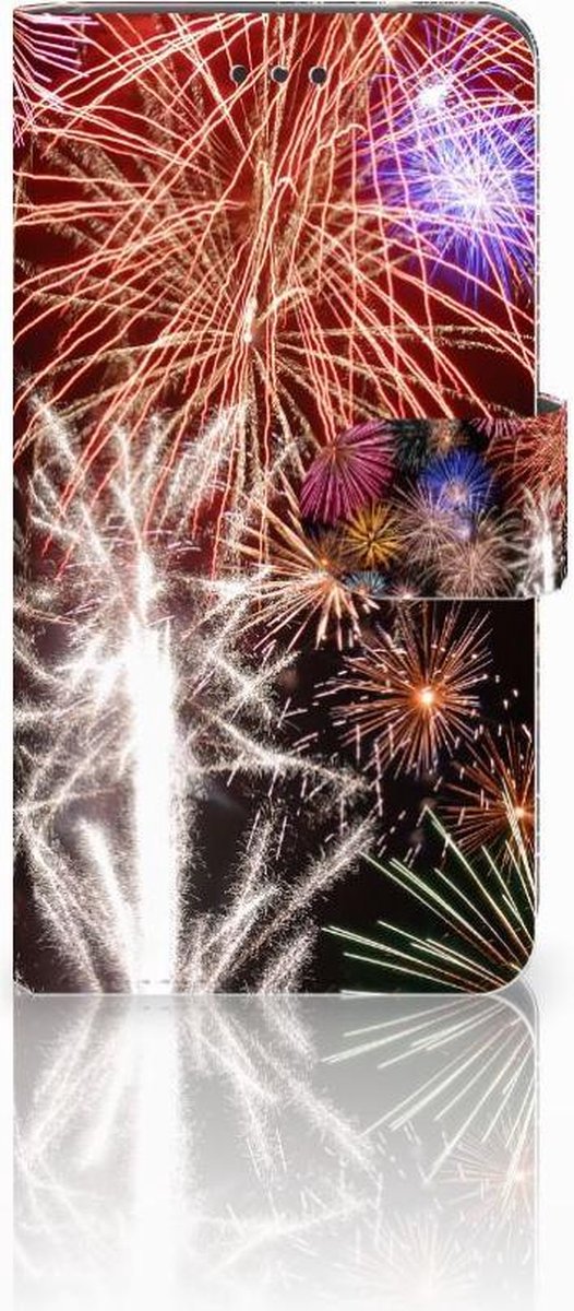 Nokia 7 Wallet Case met Pasjes Vuurwerk