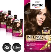 Poly Palette - 600 Licht Bruin - Permanente Haarverf - Haarkleuring - 3 stuks