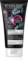 Eveline Cosmetics Facemed+ Purifying Facial Wash Gel With Activated Carbon 3in1 - 150ml.