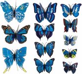 Papillons 3D bleus doubles