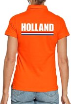 Holland poloshirt / polo t-shirt oranje voor dames - Koningsdag kleding/ shirts L