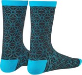 Supacaz Socks SUPASOX STRAIGHT UP SL Zwart/Neon Blauw Size 43-47