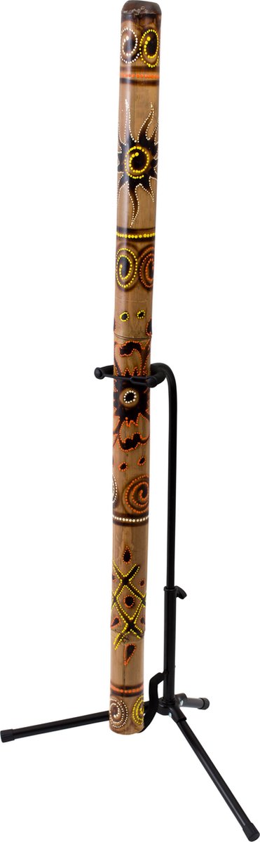 Australian treasures Didgeridoo Display Standaard - Blaasinstrument - Metaal - Zwart - Volledig inklapbaar