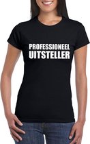 Zwart professioneel uitsteller shirt voor dames XS