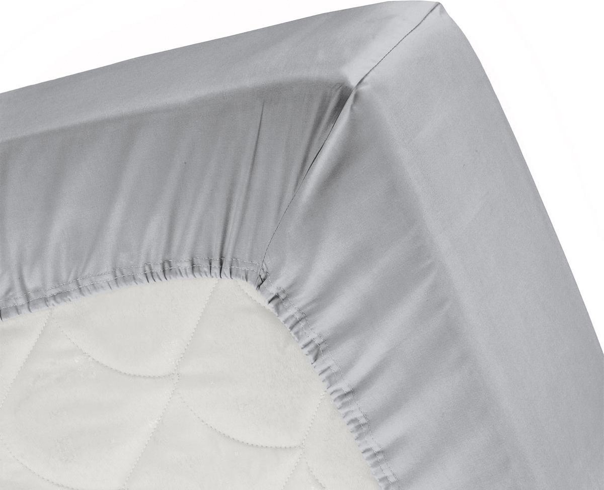 Cinderella singlesplit topper hoeslaken jersey 180 x 200 / 210cm (94) light grey