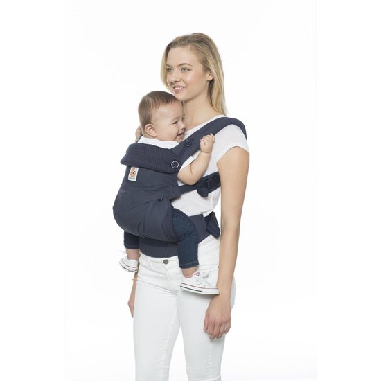 Ergobaby 360 Four Positions Baby Draagzak Navy / Mini Dots met roze stippen