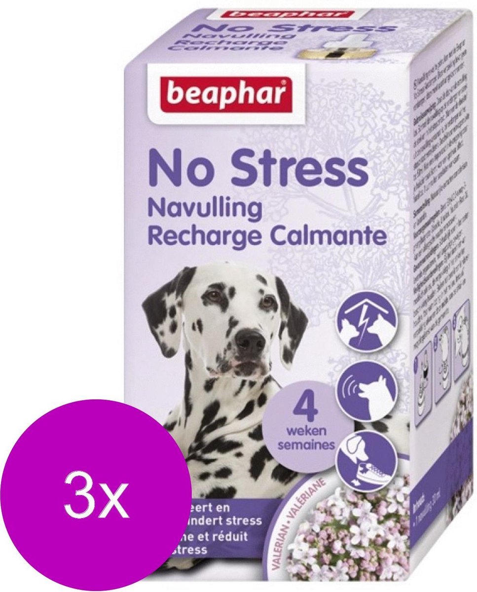 Beaphar No Stress Navulling Hond - Anti stressmiddel - 3 x 30 ml