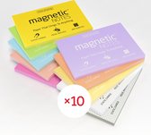 Magnetic Notes, set van 10 notitieboekjes maat M (100x74mm) x 100 sheets, diverse kleuren