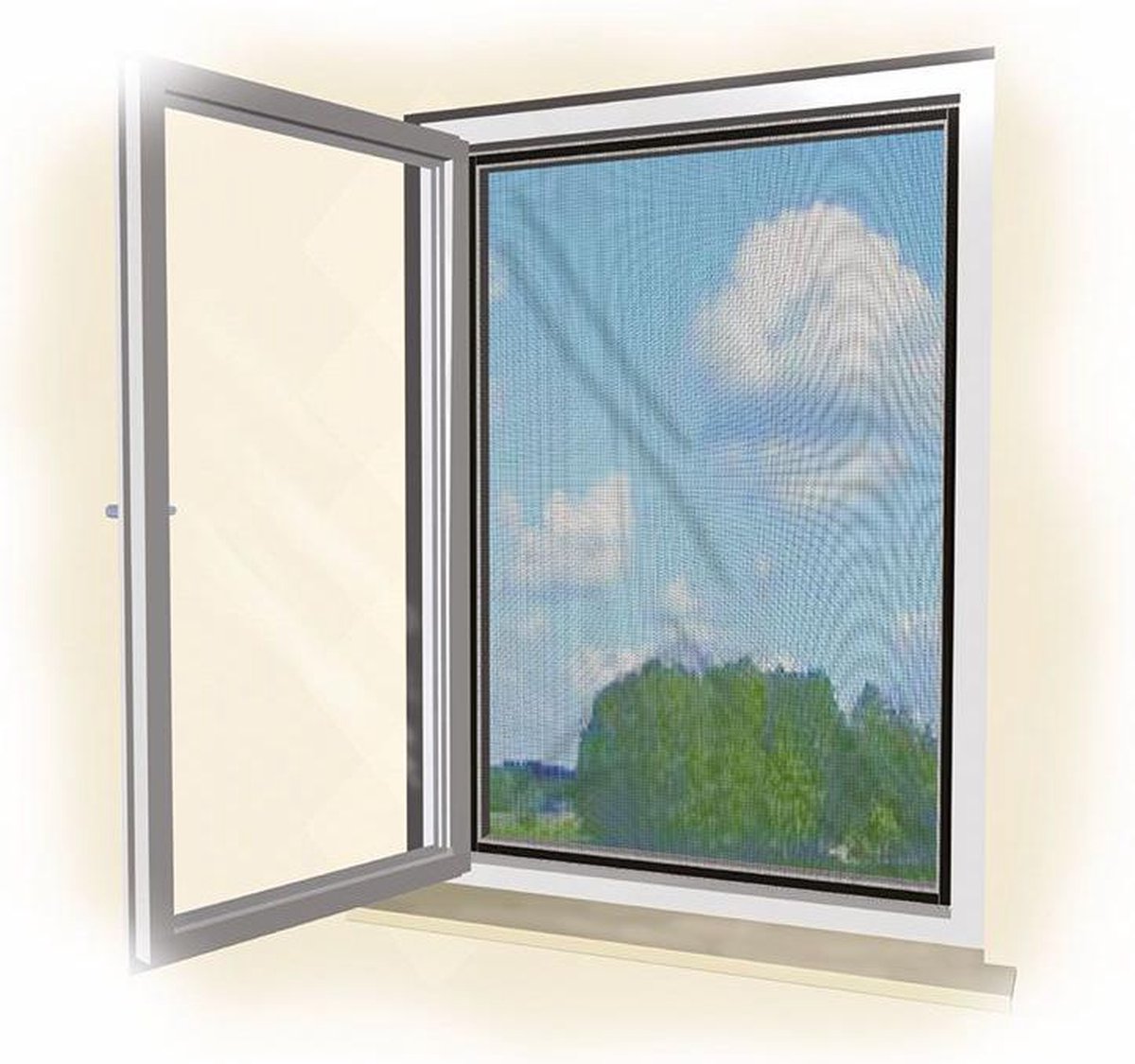 Scley Horgaas met klittenband wit 150x130cm