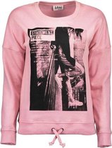 Blue Seven dames trui roze met print - maat L