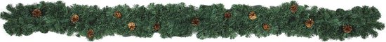 Europalms Guirlande - kunstplant dennen Slinger met dennenappels - kerst - groen- 270cm