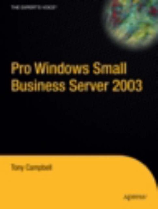 Pro Windows Small Business Server 2003 - cover