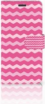 Geschikt voor Samsung Galaxy S8 Plus Bookcover hoesje Waves Pink