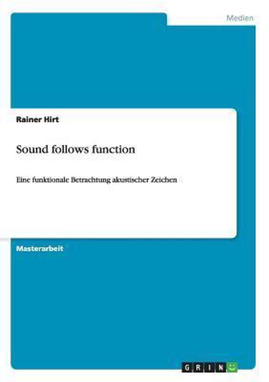 Sound Follows Function - cover