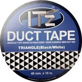 IT'z duct tape - Driehoek zwart - 10m