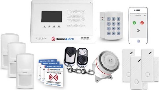 Antibiotica spion begaan Draadloos alarmsysteem HomeAlert BASIC huispakket | GSM communicatie | iOS  & Android... | bol.com