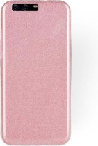 Huawei P10 Hoesje - Glitter Back Cover - Roze