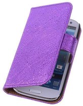Glamour Purple Samsung Galaxy S5 Echt Leer Wallet Case