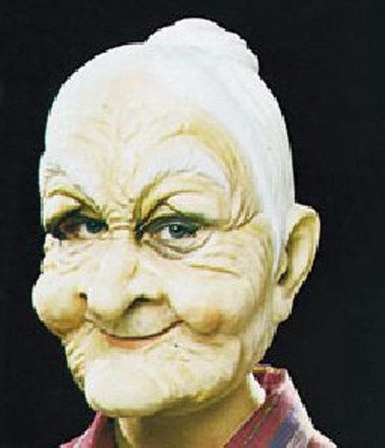 marge voor koper Rubber Masker Oude Vrouw Met Knot | bol.com