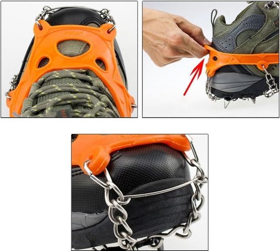 Tentock Klimijzer van mangaanstaal met 14 tanden, antislip Tentock Klimijzer van mangaanstaal met 14 tanden, antislip