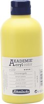 Schmincke AKADEMIE® Acryl color, semi-transparent, good fade resistant, 500 ml, lemon yellow (222)