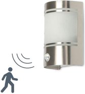Smartwares 5000.299 Alicante Wandlamp – Roestvrijstaal – Bewegingssensor – E27 fitting