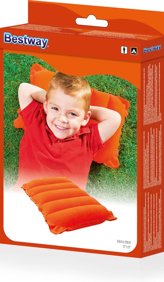 Bestway Opblaasbaar Reiskussen rood 44 X 28 van Bestway — afbeelding 3