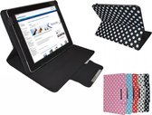 Polkadot Hoes  voor de Barnes Noble Nook Tablet, Diamond Class Cover met Multi-stand, Zwart, merk i12Cover