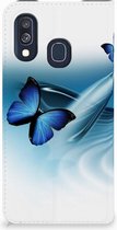 Bookcover Geschikt voor Samsung A40 Vlinders