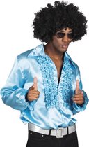 3 stuks: Party shirt - turquoise - Large - maat 50-52
