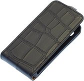 BestCases.nl Zwart Krokodil Flip case hoesje voor LG Optimus L7 P700