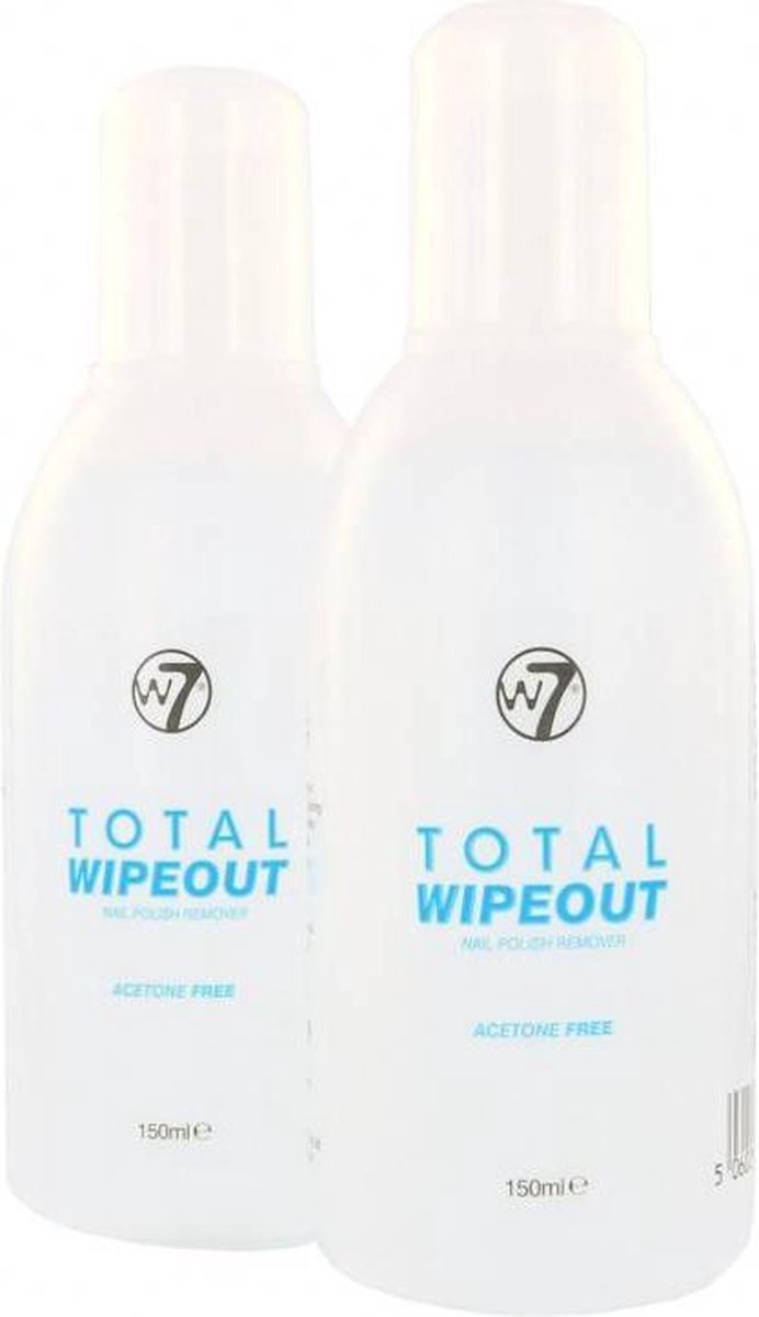 Goedkoopste W7 Total Wipeout Nagellak Remover - Aceton Free (2 Stuks